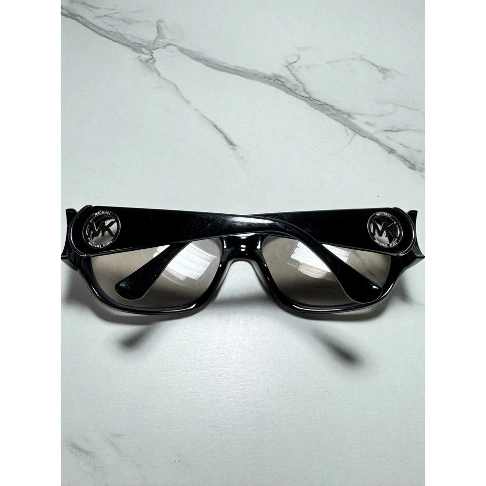 Michael Kors Antigua M2730S 001 Black Oversized Sunglasses with MK Logo Silver